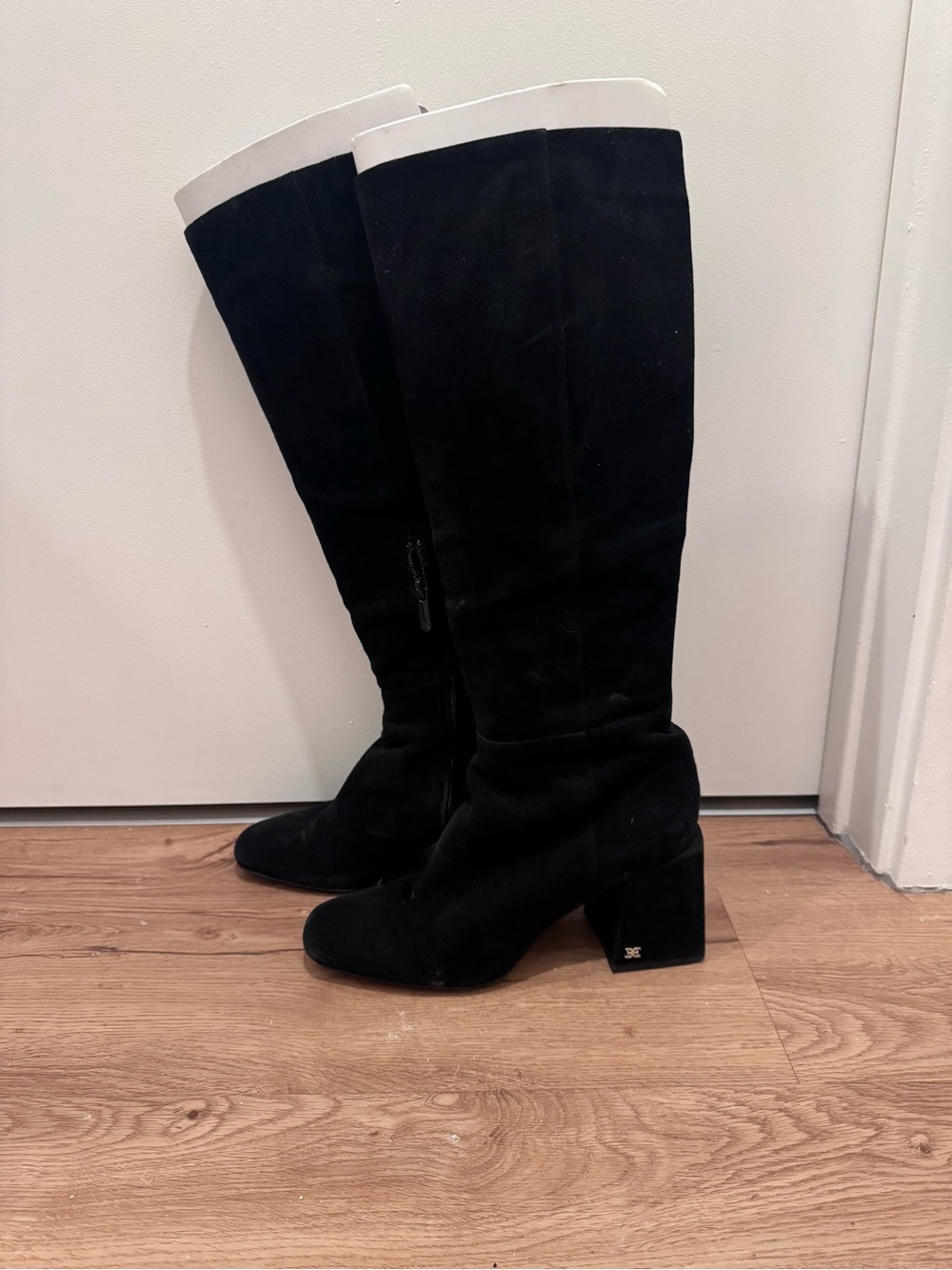 Sam Edelman Black Knee-High Suede Boots